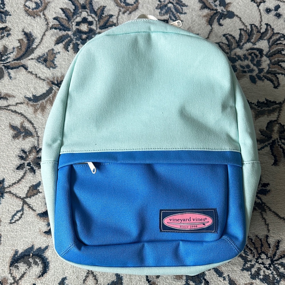 Vineyard Vines Mint and Navy Backpack